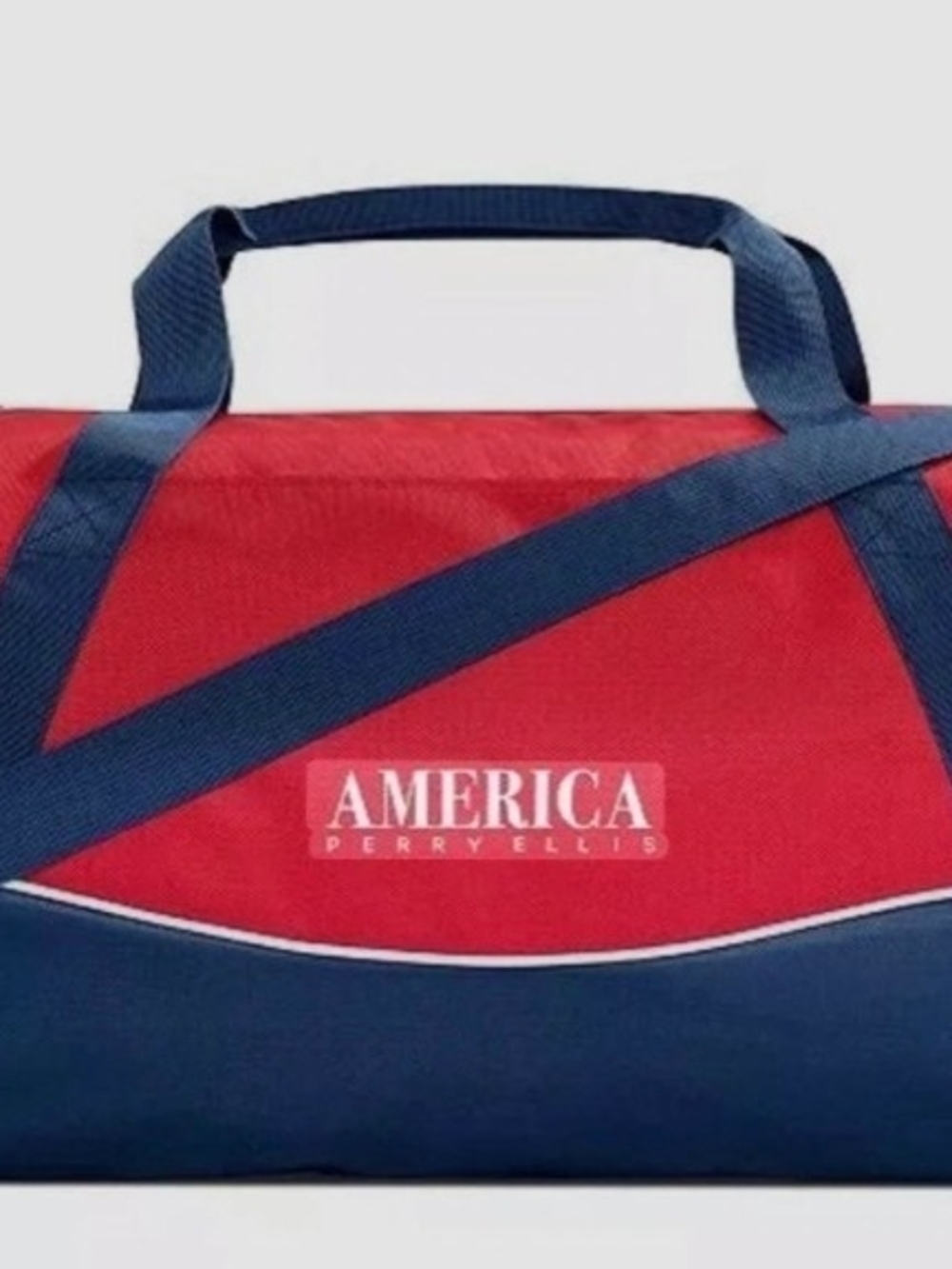 Perry Ellis Red and Navy Sport Duffel Bag